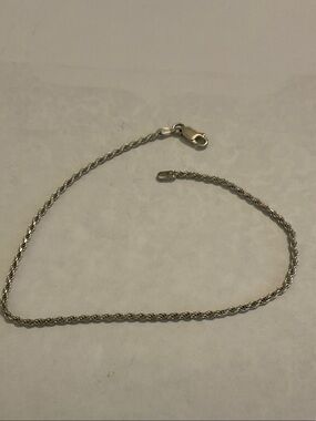 Sterling silver ankle bracelet